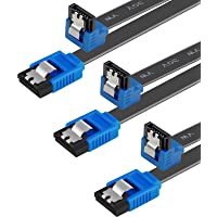 BENFEI Cable SATA III-3 Unidades- 6 Gbps- ángulo Recto de 90 Grados- con Cierre de Cierre- 45-72 cm- para Disco Duro…